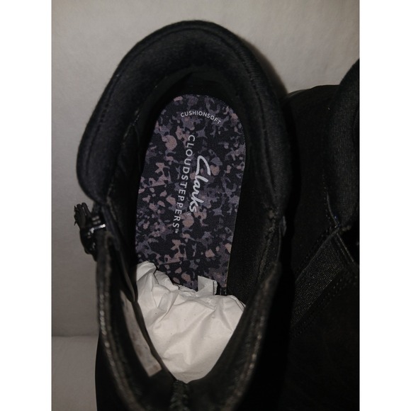 Clarks Cloudsteppers Breeze Range Black Ankle Boot 74673 Women's 9.5 Wide - Picture 10 of 10